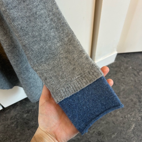 New Gharani Strok London 100% cashmere Gray Open Front Cardigan, size M - Picture 3 of 6